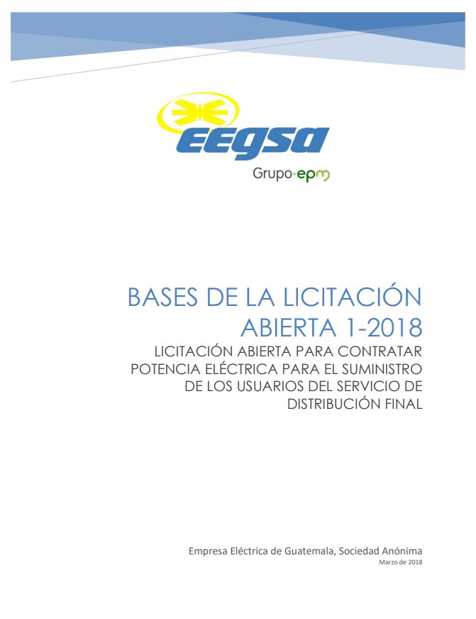 Licitación Abierta 1-2018