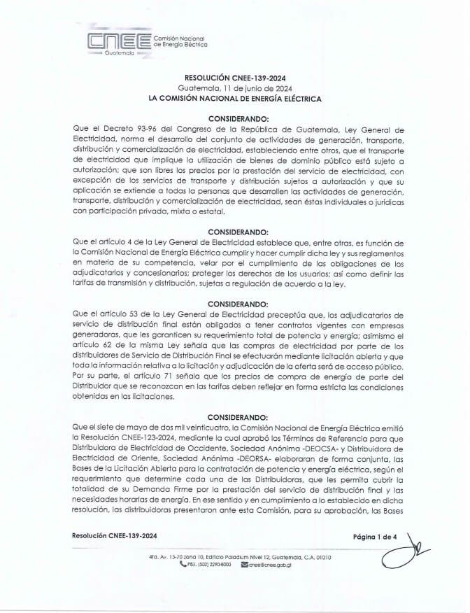 Licitación Abierta ENERGUATE-2-2024