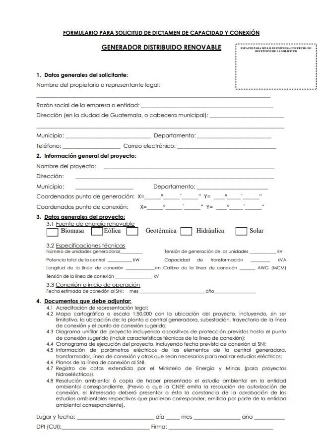 Formulario DEORSA