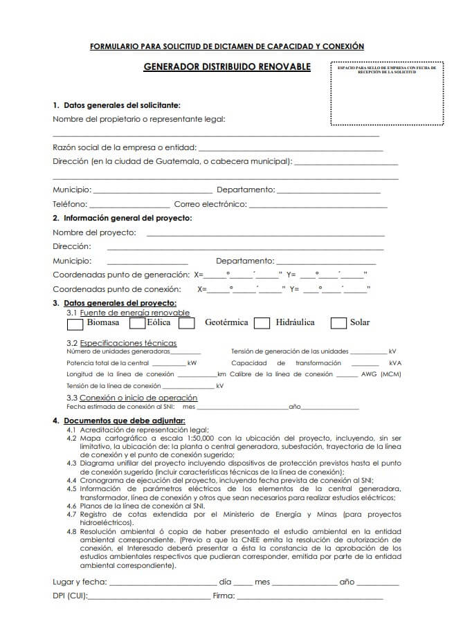 Formulario EEGSA