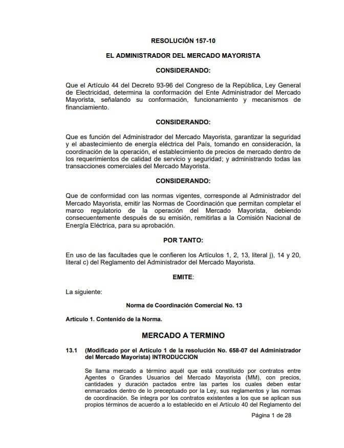 NCC-13: Mercado a término.