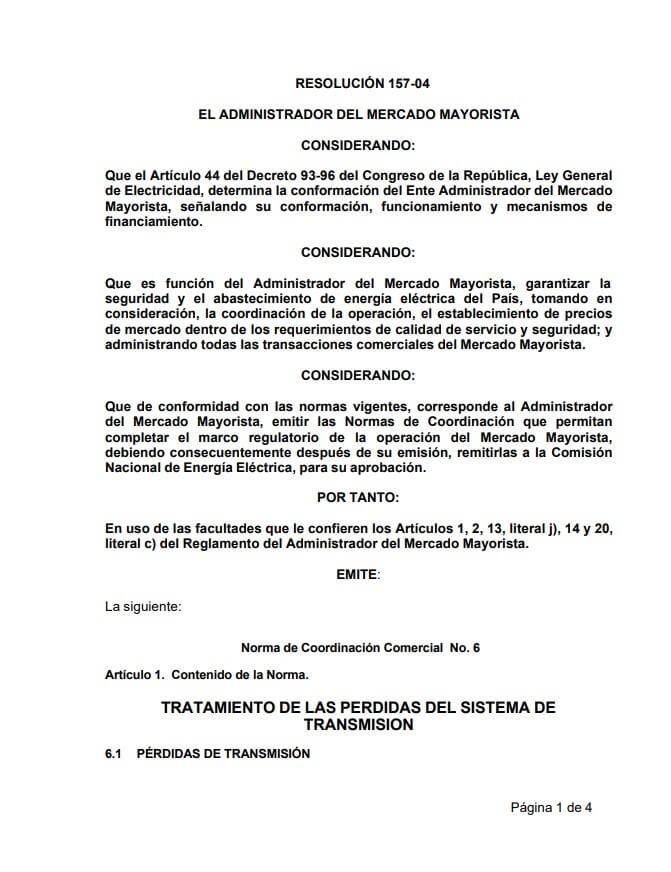 NCC-6: Tratamiento de las pérdidas del sistema de transmisión