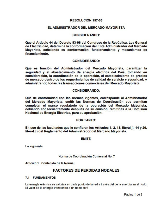 NCC-7: Factores de pérdidas nodales